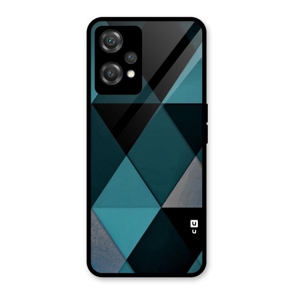 Green Black Shapes Glass Back Case for OnePlus Nord CE 2 Lite 5G
