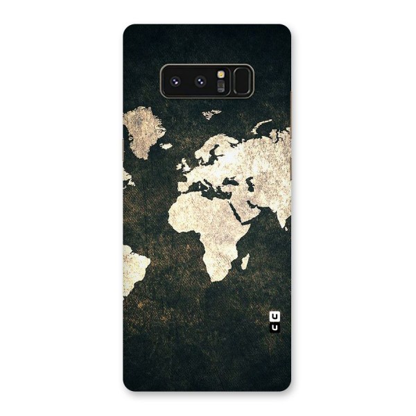 Green Gold Map Design Back Case for Galaxy Note 8
