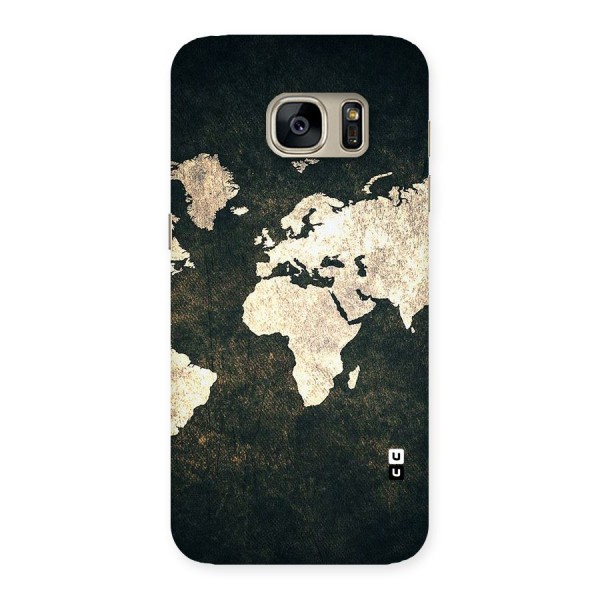 Green Gold Map Design Back Case for Galaxy S7