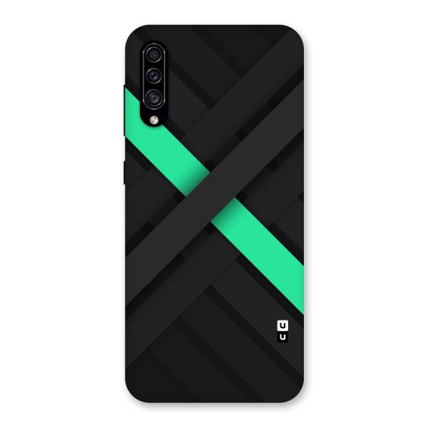 Green Stripe Diagonal Back Case for Galaxy A30s