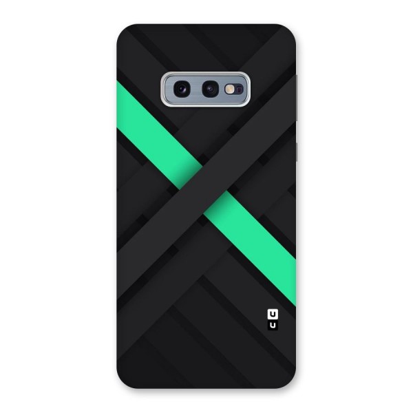 Green Stripe Diagonal Back Case for Galaxy S10e