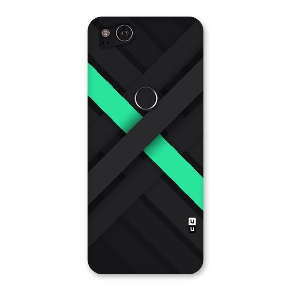 Green Stripe Diagonal Back Case for Google Pixel 2