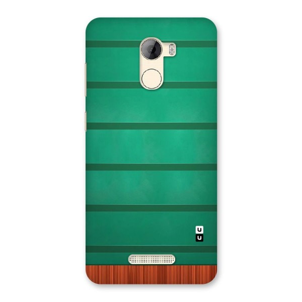 Green Wood Stripes Back Case for Gionee A1 LIte