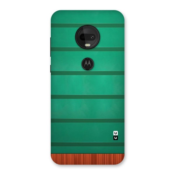 Green Wood Stripes Back Case for Moto G7