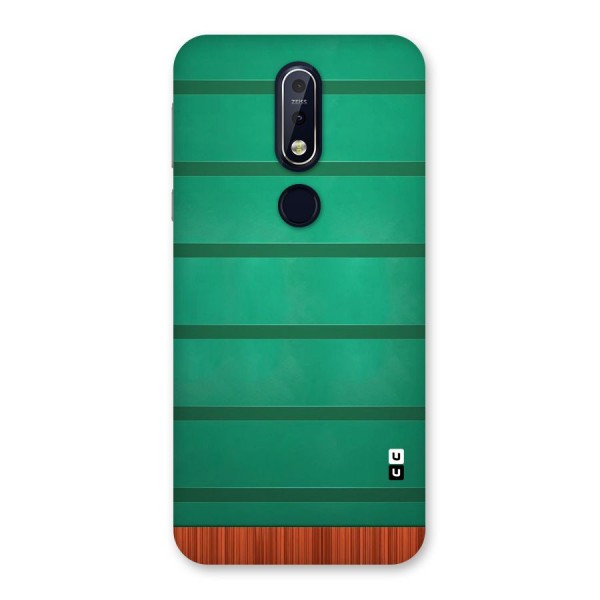 Green Wood Stripes Back Case for Nokia 7.1