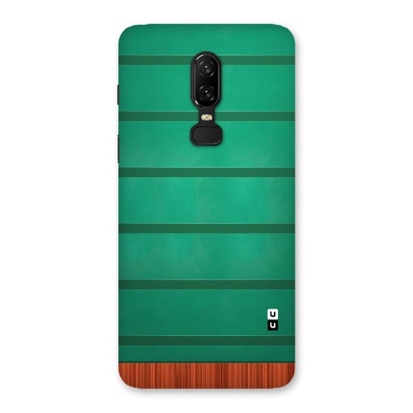 Green Wood Stripes Back Case for OnePlus 6