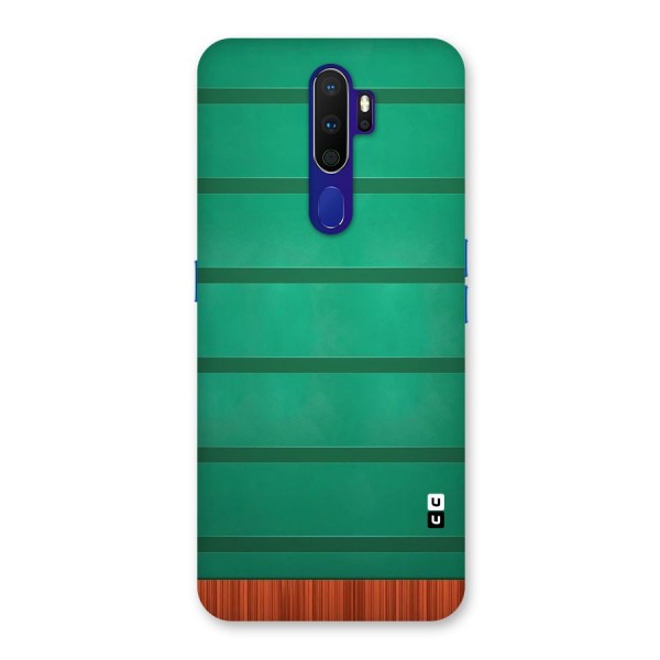 Green Wood Stripes Back Case for Oppo A9 (2020)