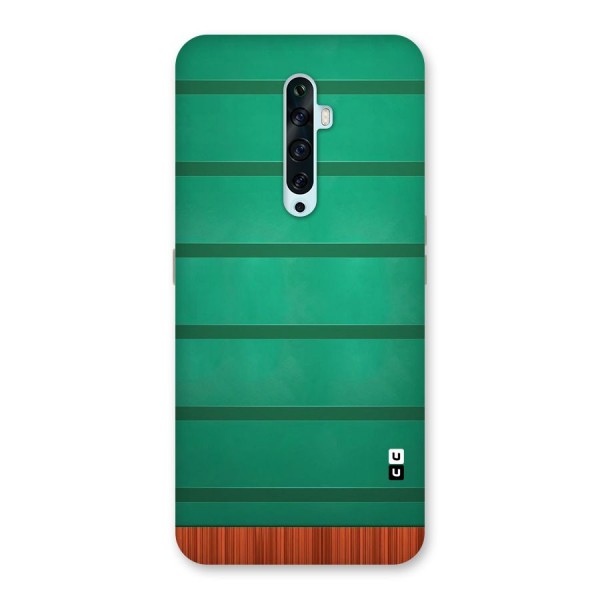 Green Wood Stripes Back Case for Oppo Reno2 F