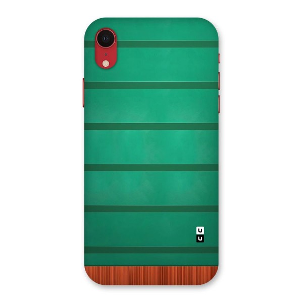 Green Wood Stripes Back Case for iPhone XR