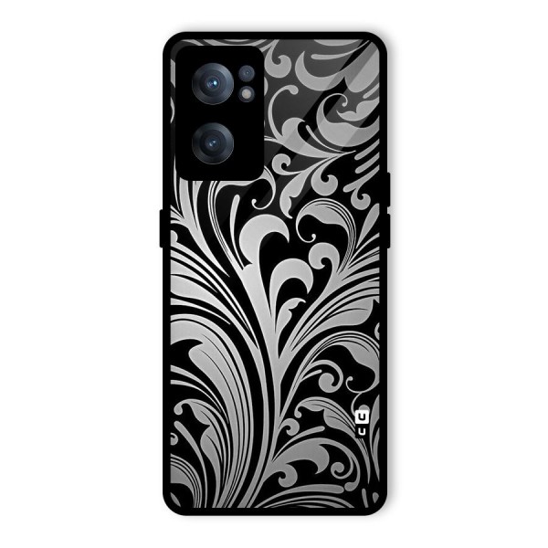 Grey Beauty Pattern Glass Back Case for OnePlus Nord CE 2 5G