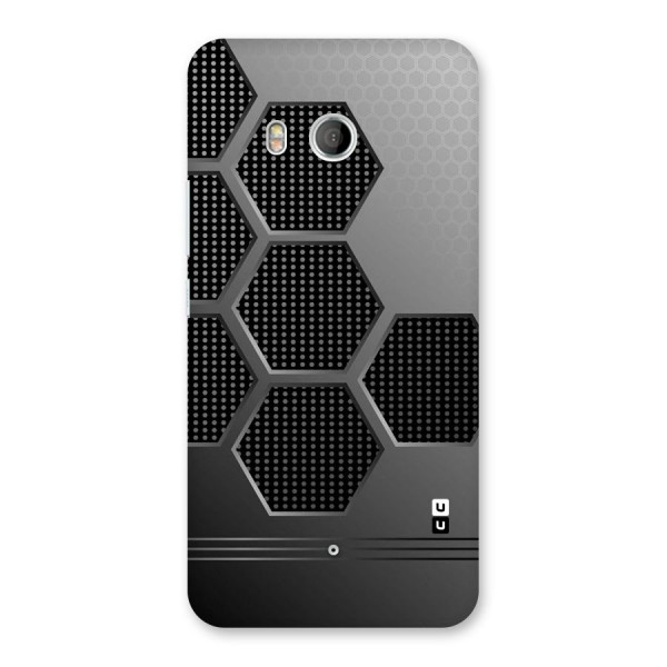 Grey Black Hexa Back Case for HTC U11