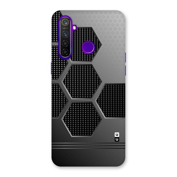 Grey Black Hexa Back Case for Realme 5 Pro