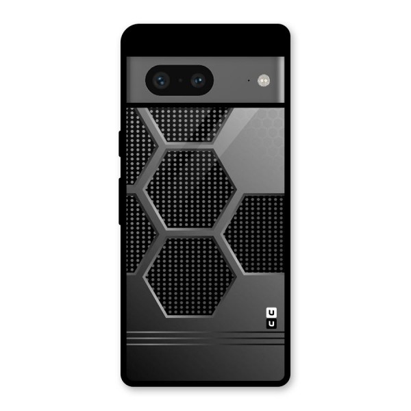 Grey Black Hexa Glass Back Case for Google Pixel 7