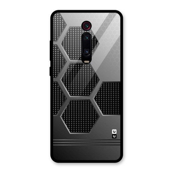 Grey Black Hexa Glass Back Case for Redmi K20 Pro