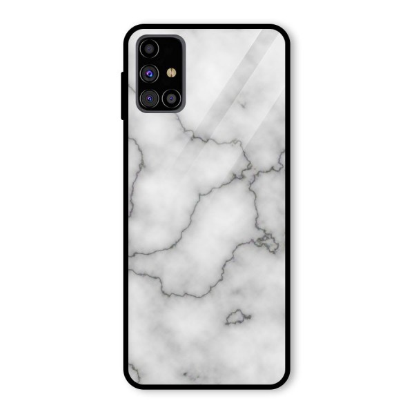 Grey Marble Glass Back Case for Galaxy M31s