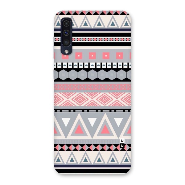 Grey Pink Pattern Back Case for Galaxy A50