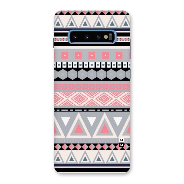 Grey Pink Pattern Back Case for Galaxy S10 Plus