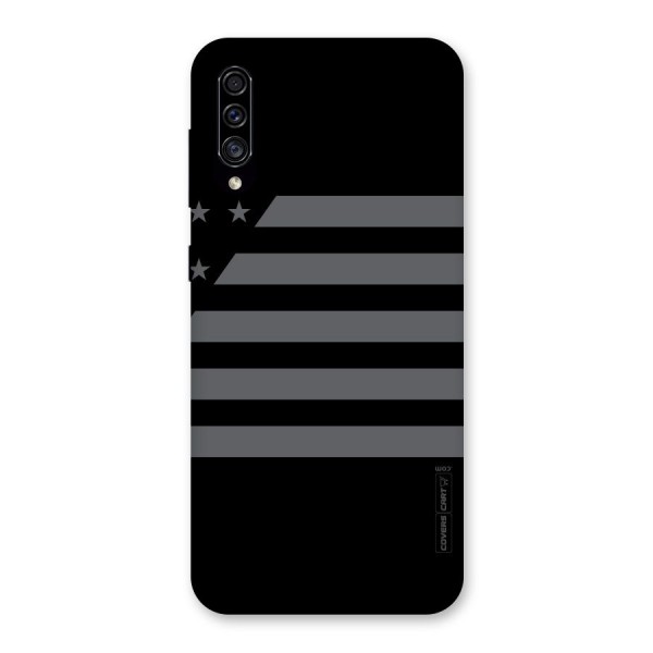 Grey Star Striped Pattern Back Case for Galaxy A30s
