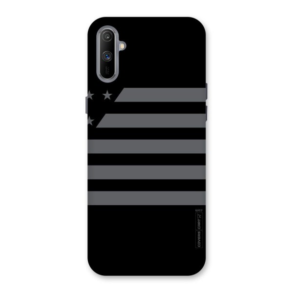 Grey Star Striped Pattern Back Case for Realme C3