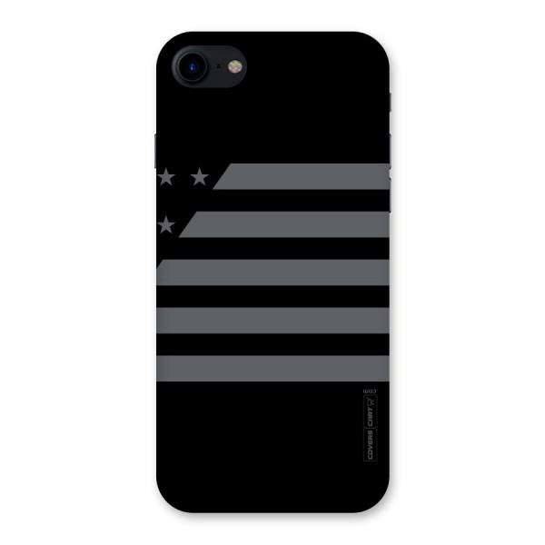 Grey Star Striped Pattern Back Case for iPhone SE 2020