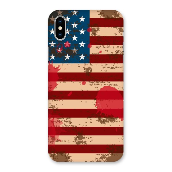 Grunge USA Flag Back Case for iPhone X