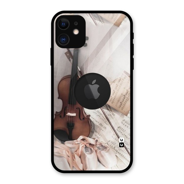 Guitar And Co Glass Back Case for iPhone 11 Logo Cut