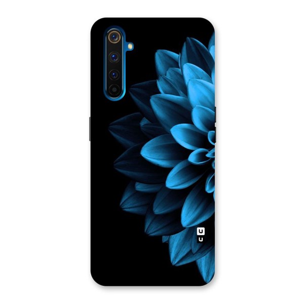 Half Blue Flower Back Case for Realme 6 Pro