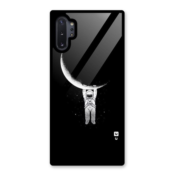 Hanging Astronaut Glass Back Case for Galaxy Note 10 Plus
