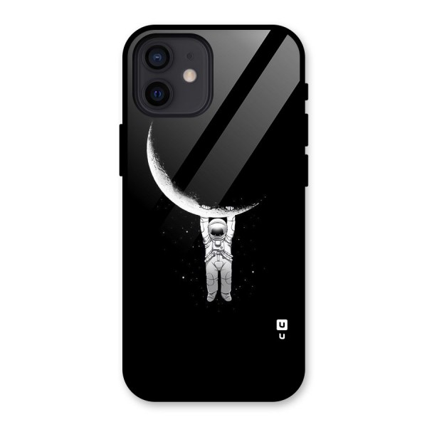 Hanging Astronaut Glass Back Case for iPhone 12