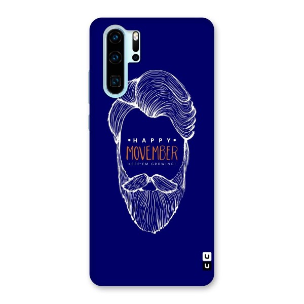 Happy Movember Blue Back Case for Huawei P30 Pro