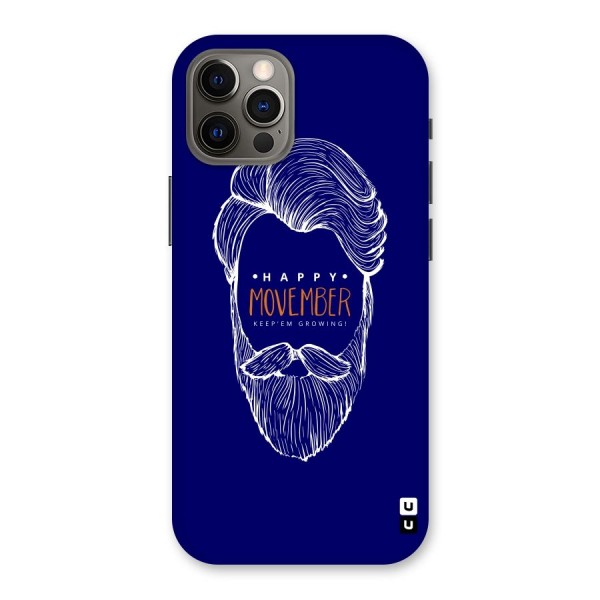 Happy Movember Blue Back Case for iPhone 12 Pro