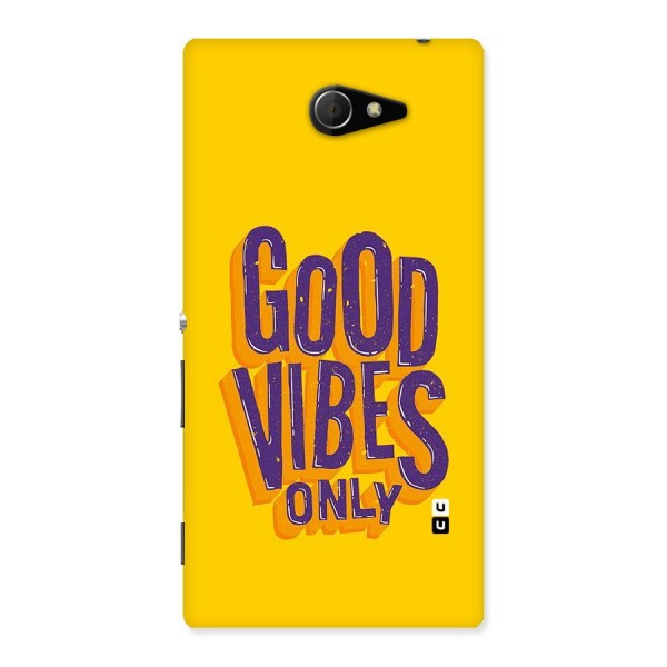 Happy Vibes Only Back Case for Sony Xperia M2
