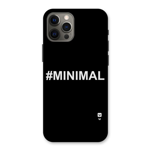 Hashtag Minimal Black Back Case for iPhone 12 Pro Max