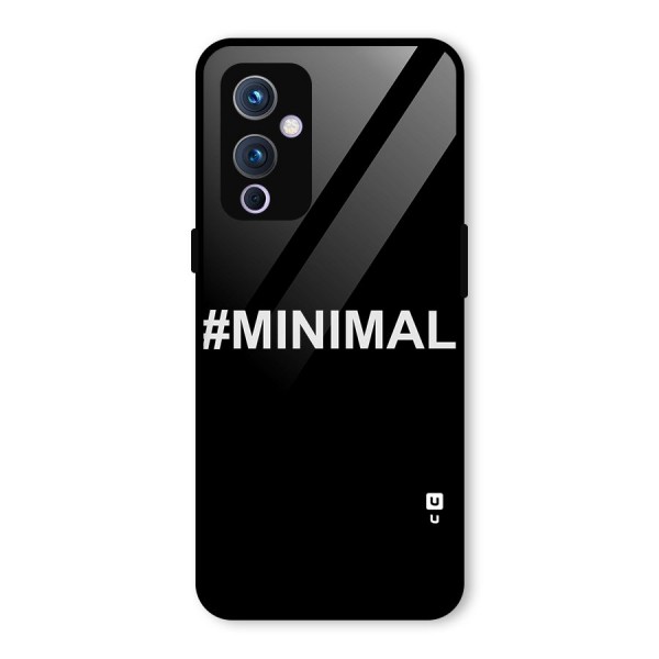 Hashtag Minimal Black Glass Back Case for OnePlus 9