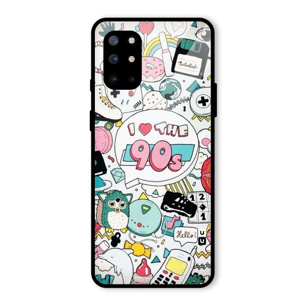 Heart 90s Glass Back Case for OnePlus 8T