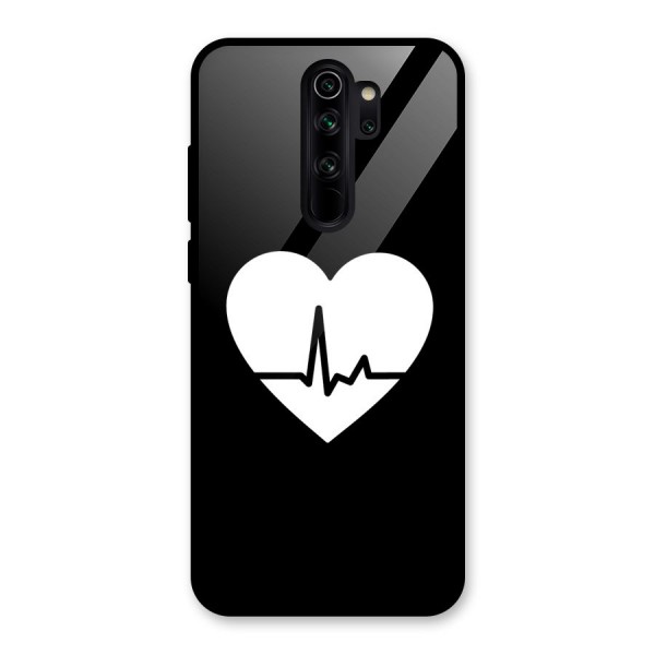 Heart Beat Glass Back Case for Redmi Note 8 Pro