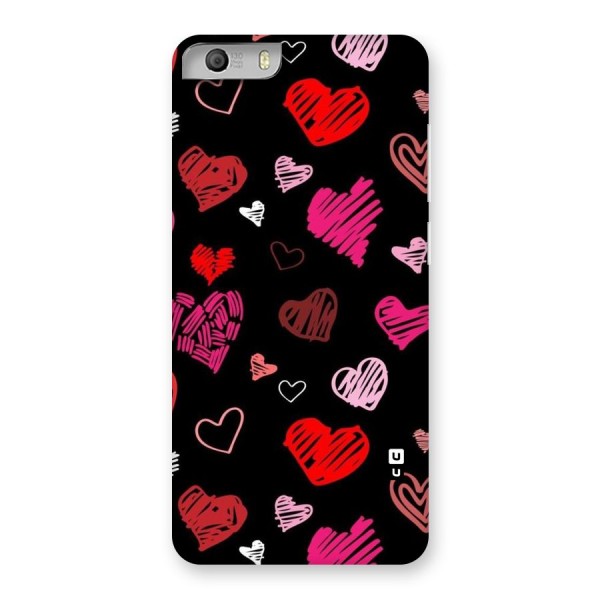 Hearts Art Pattern Back Case for Micromax Canvas Knight 2