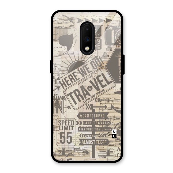 Here We Travel Glass Back Case for OnePlus 7