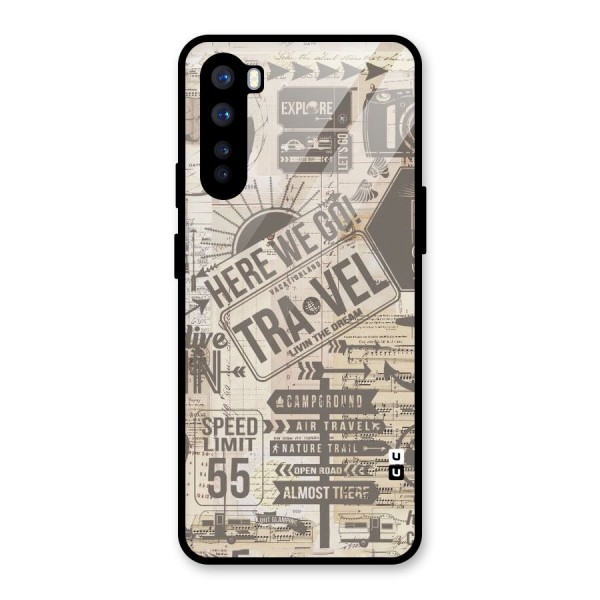 Here We Travel Glass Back Case for OnePlus Nord
