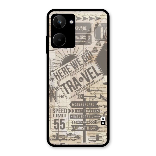 Here We Travel Glass Back Case for Realme 10