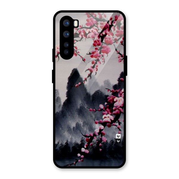 Hills And Blossoms Glass Back Case for OnePlus Nord