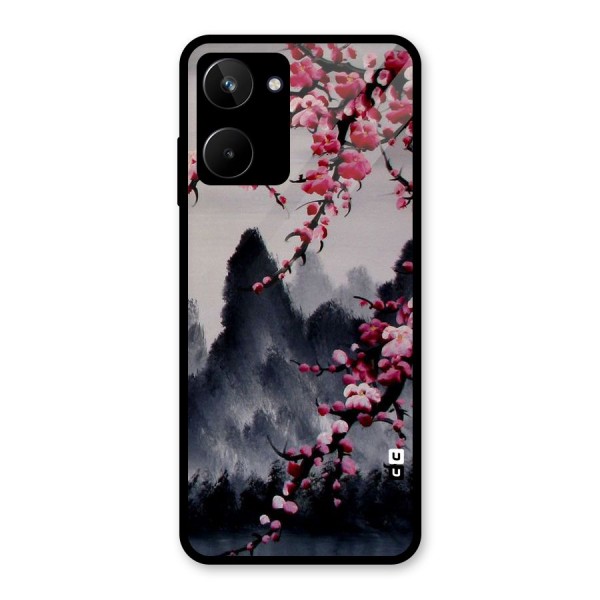 Hills And Blossoms Glass Back Case for Realme 10