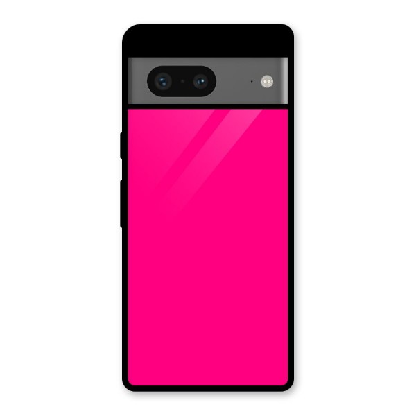 Hot Pink Glass Back Case for Google Pixel 7