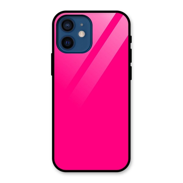 Hot Pink Glass Back Case for iPhone 12 Mini