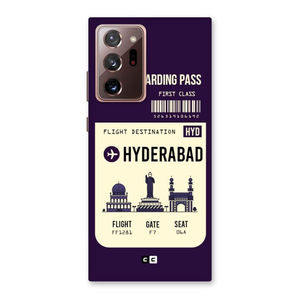 Hyderabad Boarding Pass Back Case for Galaxy Note 20 Ultra