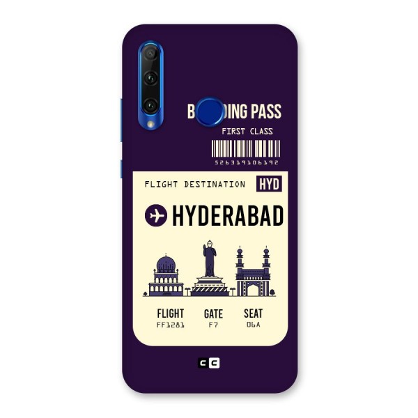 Hyderabad Boarding Pass Back Case for Honor 20i