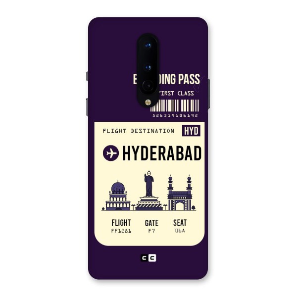 Hyderabad Boarding Pass Back Case for OnePlus 8