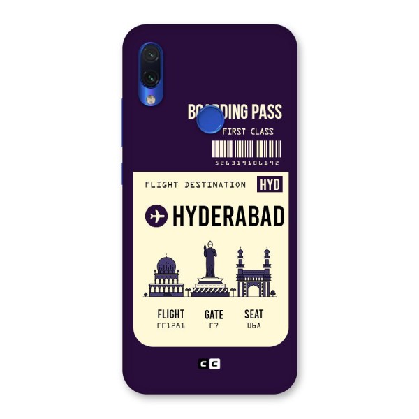 Hyderabad Boarding Pass Back Case for Redmi Note 7
