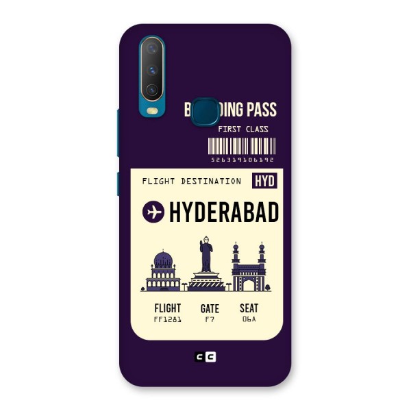 Hyderabad Boarding Pass Back Case for Vivo Y17
