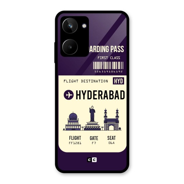 Hyderabad Boarding Pass Glass Back Case for Realme 10